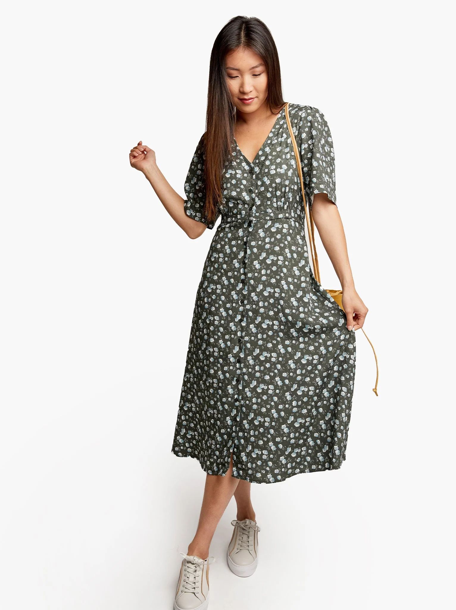 Amelia Button Front Dress - 

  
    

    $130or 4  payments of $32.50 by  ⓘ | ABLE