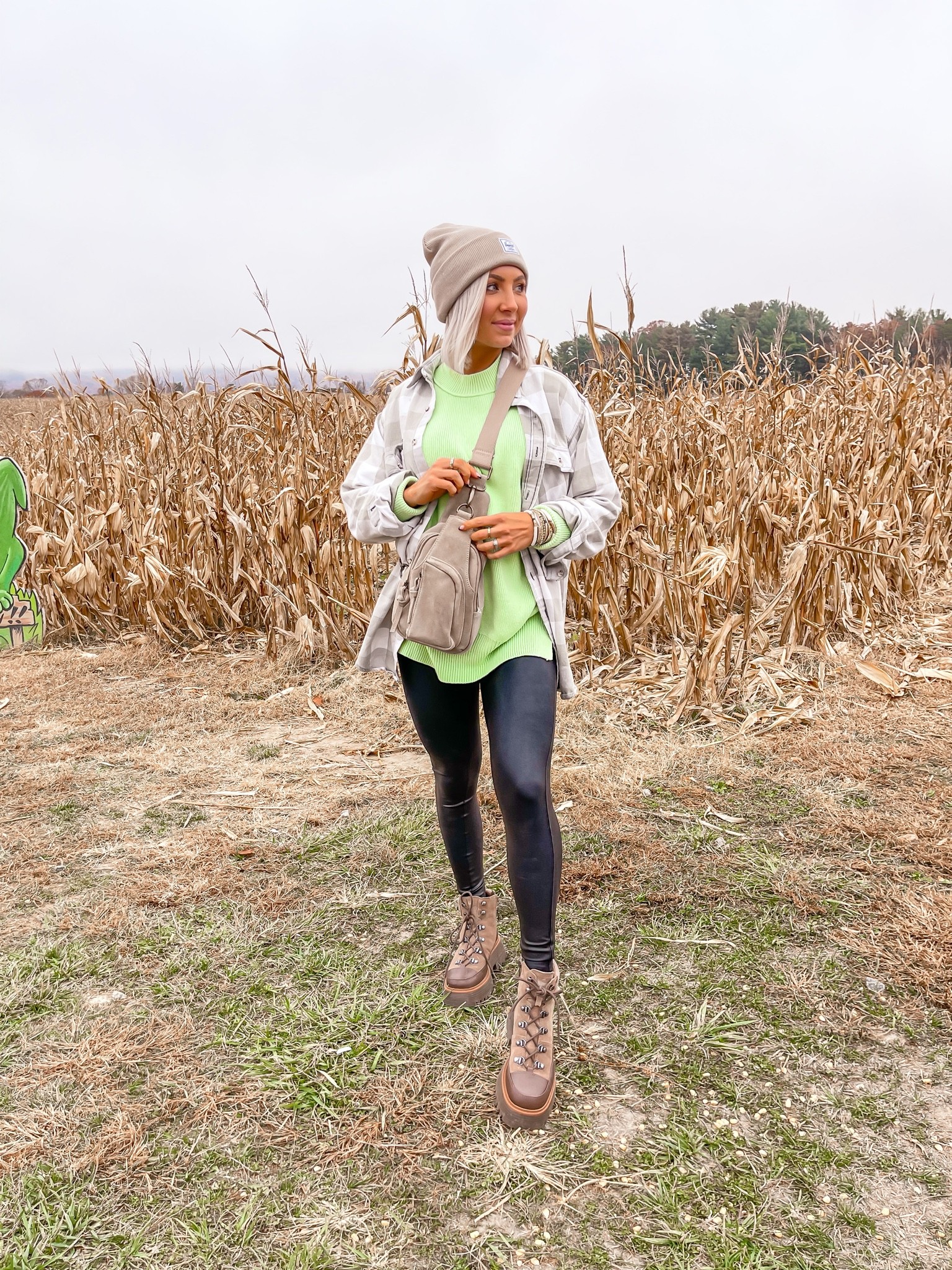 Code TANNERXSPANX for 10% off my faux leather leggings size medium petite! I’m wearing a small in the flannel and xs in the #freepeople sweater #falloutfit #asheville #fallstyle 

#LTKunder100 #LTKSeasonal #LTKHoliday