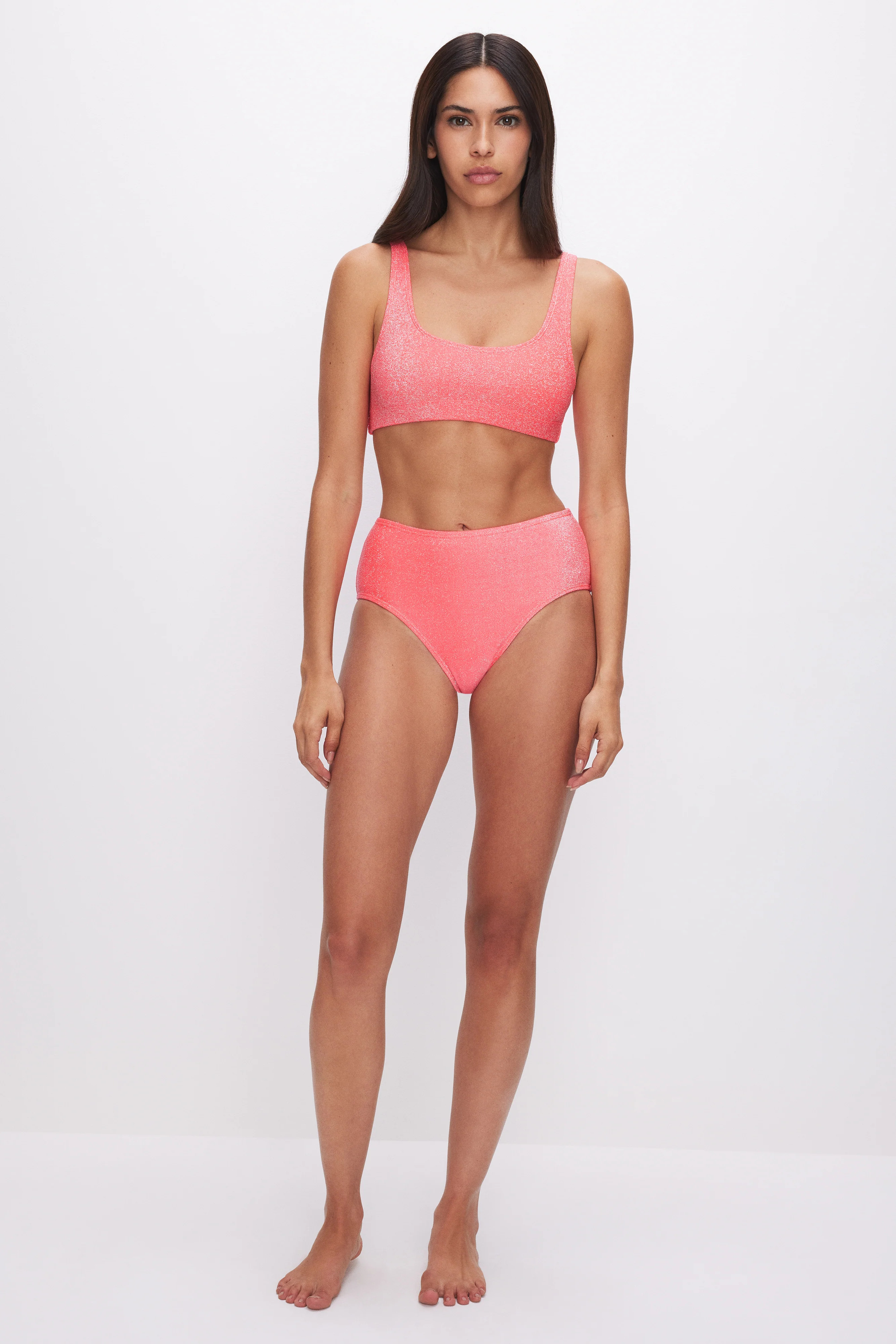 SPARKLE SWIM BRIEF | FIERY CORAL 002 - GOOD AMERICAN | Good American