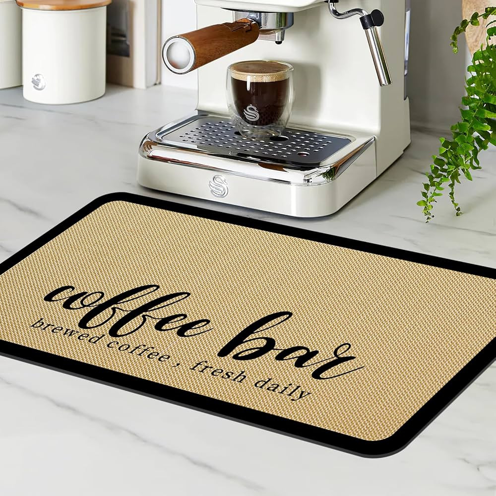 WEKEY Coffee Mat, Coffee Maker Mat for Countertop, Absorbent Coffee Bar Mat for Kitchen Counter,C... | Amazon (CA)