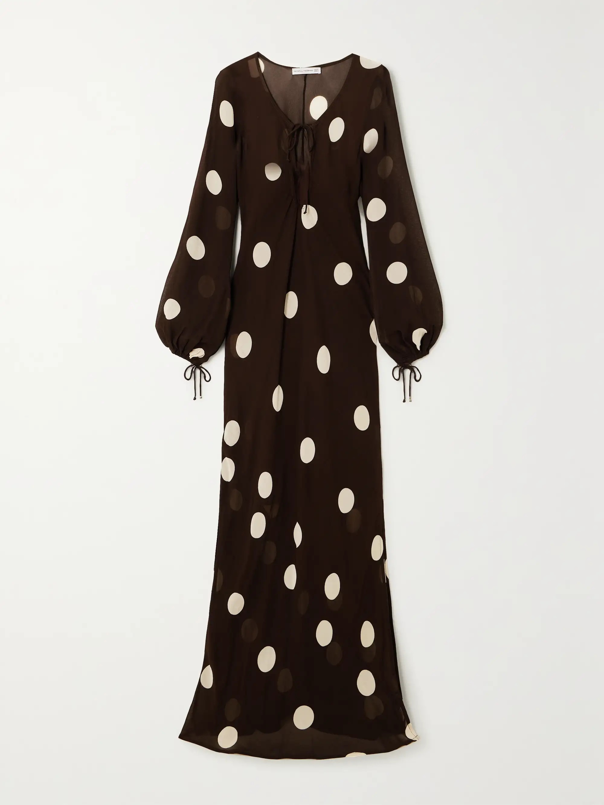 + NET SUSTAIN Santos polka-dot georgette maxi dress | NET-A-PORTER (UK & EU)