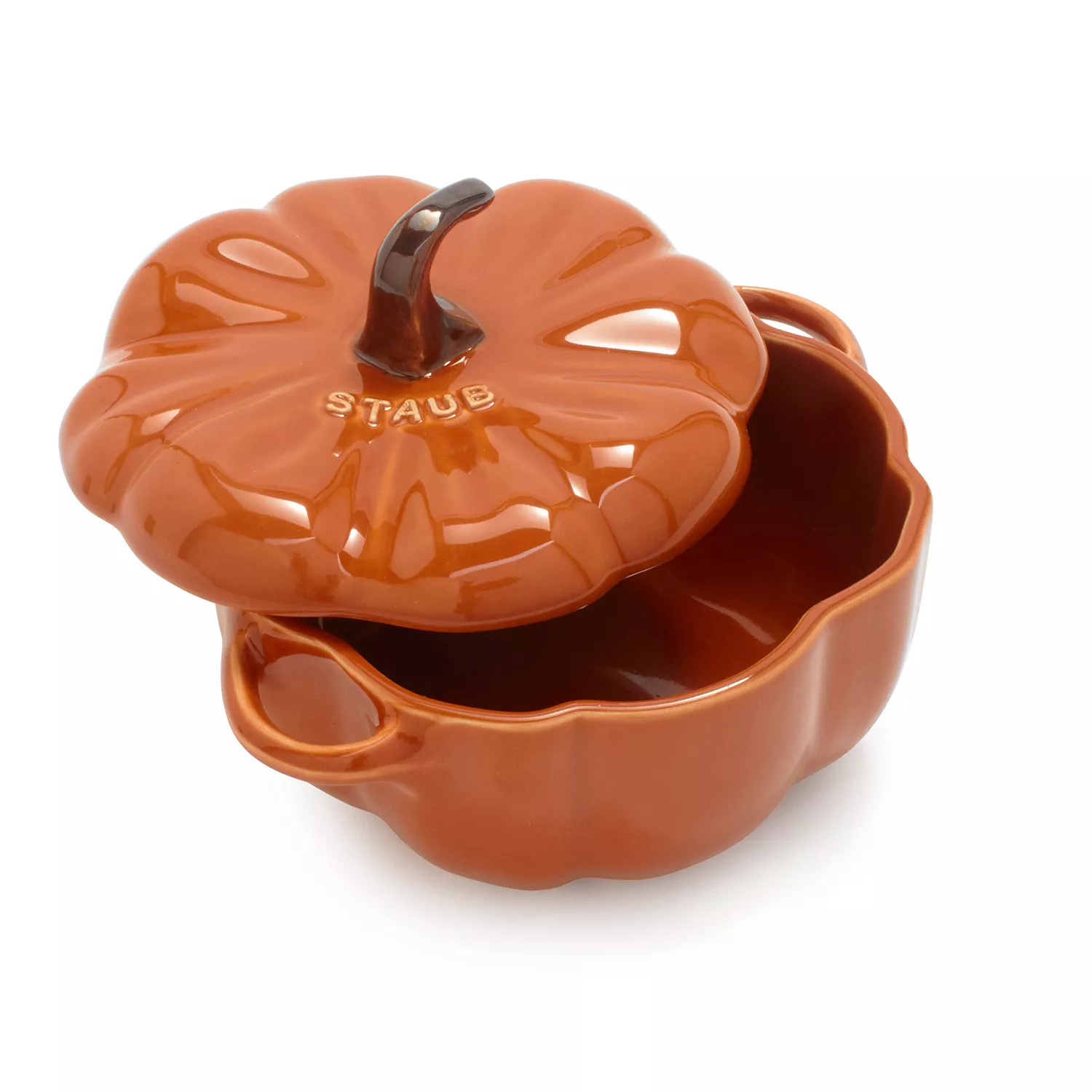 Staub Stoneware Mini Pumpkin Cocotte, .5 qt | Sur La Table