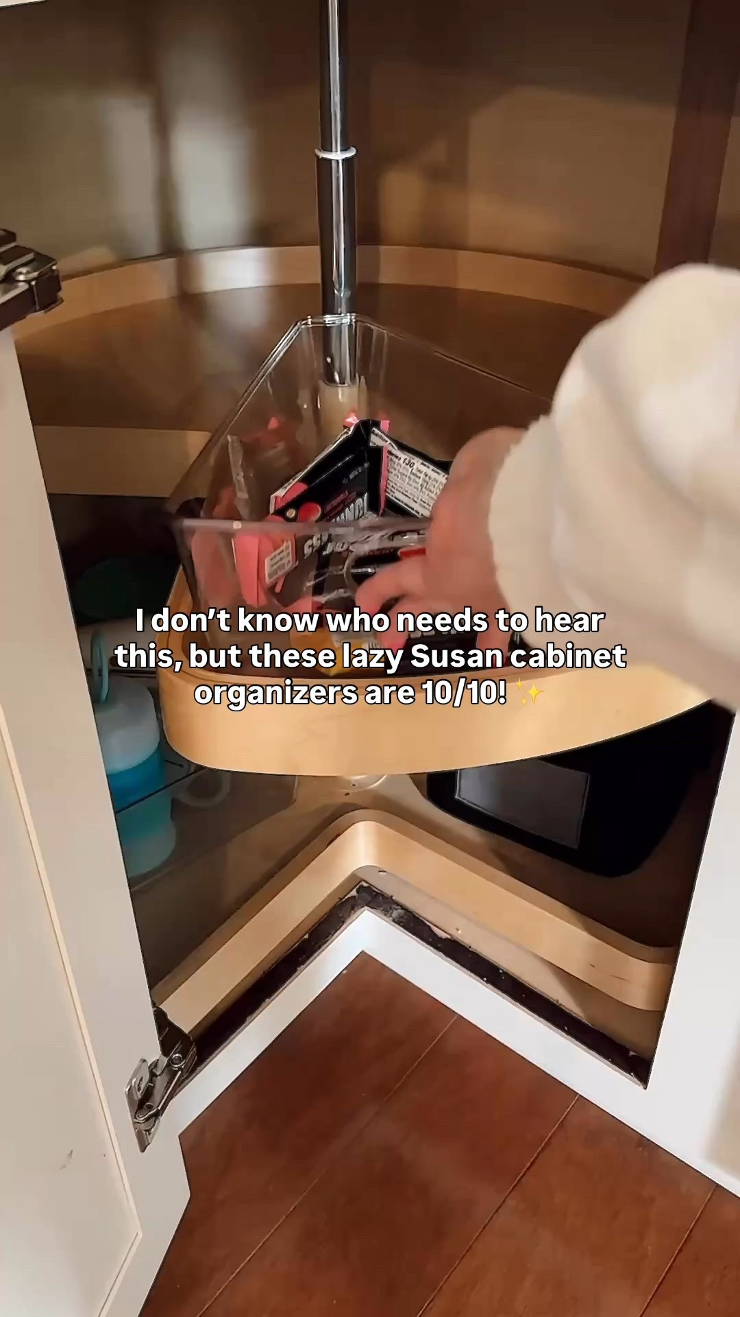 These lazy Susan cabinet organizers are 10/10, and one of my best selling products for years! People loveeee them, and obviously so do I. We have 3 lazy Susan cabinets in our home, and for the longest time they had so much wasted space. That’s when I discovered these. Now there’s not a single inch that’s wasted! 😜 Click to shop. 

#LTKHome #LTKFindsUnder50 #LTKFindsUnder100