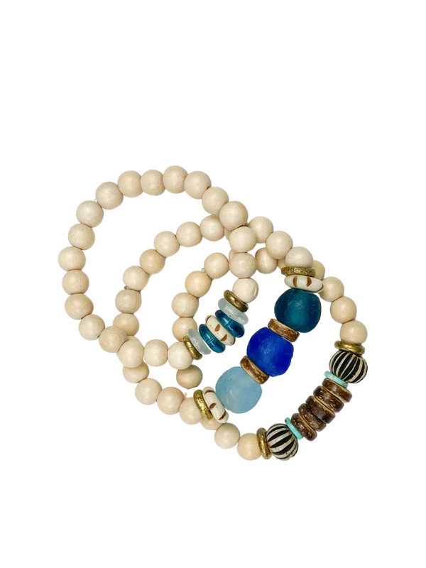 Trio Stack Bracelet Set | Lagoon | Twine & Twig