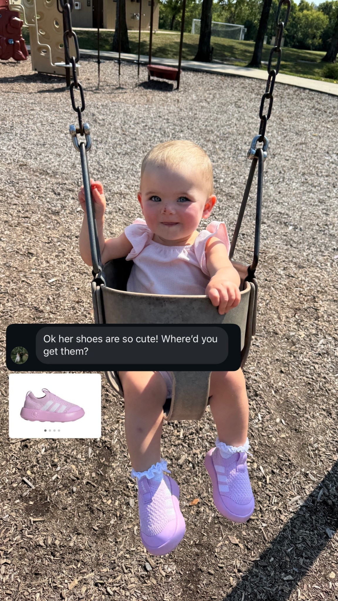 Tiny bubble adidas sneakers. Goldie is in a size 4 and is 14 months old. Comes in multiple colors, only $35 and are easy to get on her feet. 

#LTKShoeCrush #LTKBaby #LTKKids