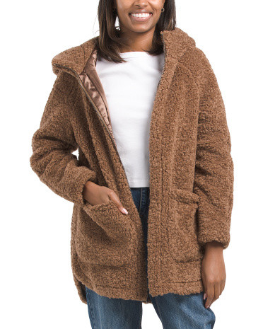 Seneca Faux Sherpa Coat | TJ Maxx