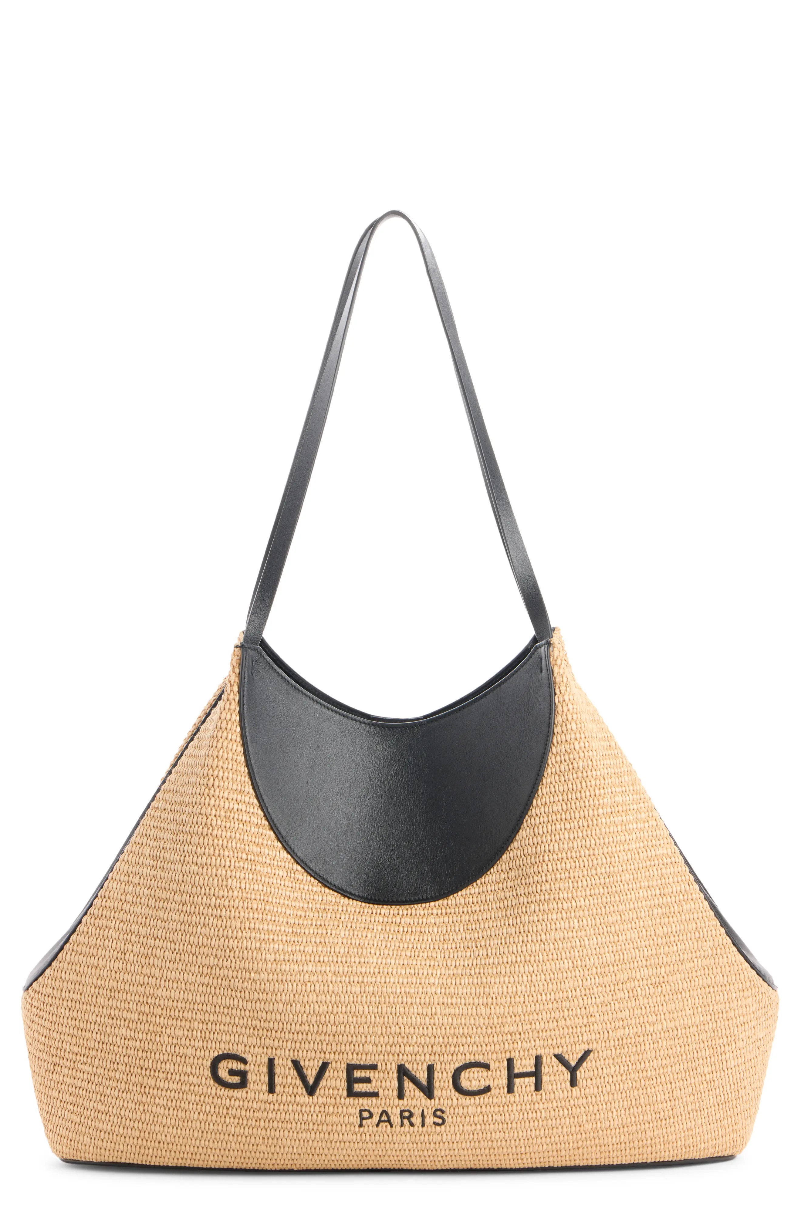 Medium Facet Straw & Leather Tote (Women) | Nordstrom | Nordstrom