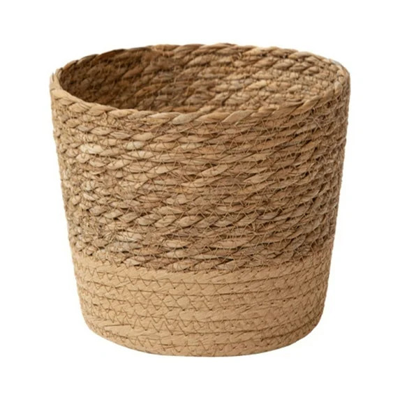 Woven Flower Pot Cover Basket - Plant Storage Woven Basket, Straw Planter Cover Basket - Storage ... | Walmart (US)