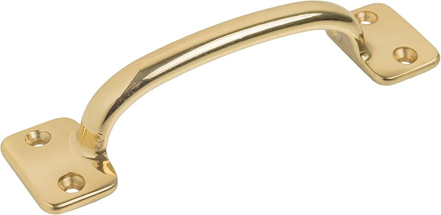 Heavy Duty Lacquered Brass Drawer Pull | Centers: 4" | Antique Cabinet Door, Dresser Drawer Hardw... | Amazon (US)