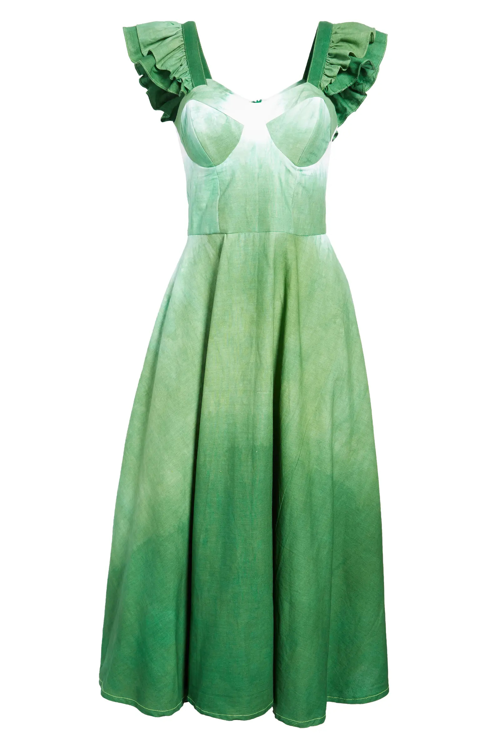 SIKA Binsa Ombré Ruffle Cotton Midi Dress | Nordstrom | Nordstrom