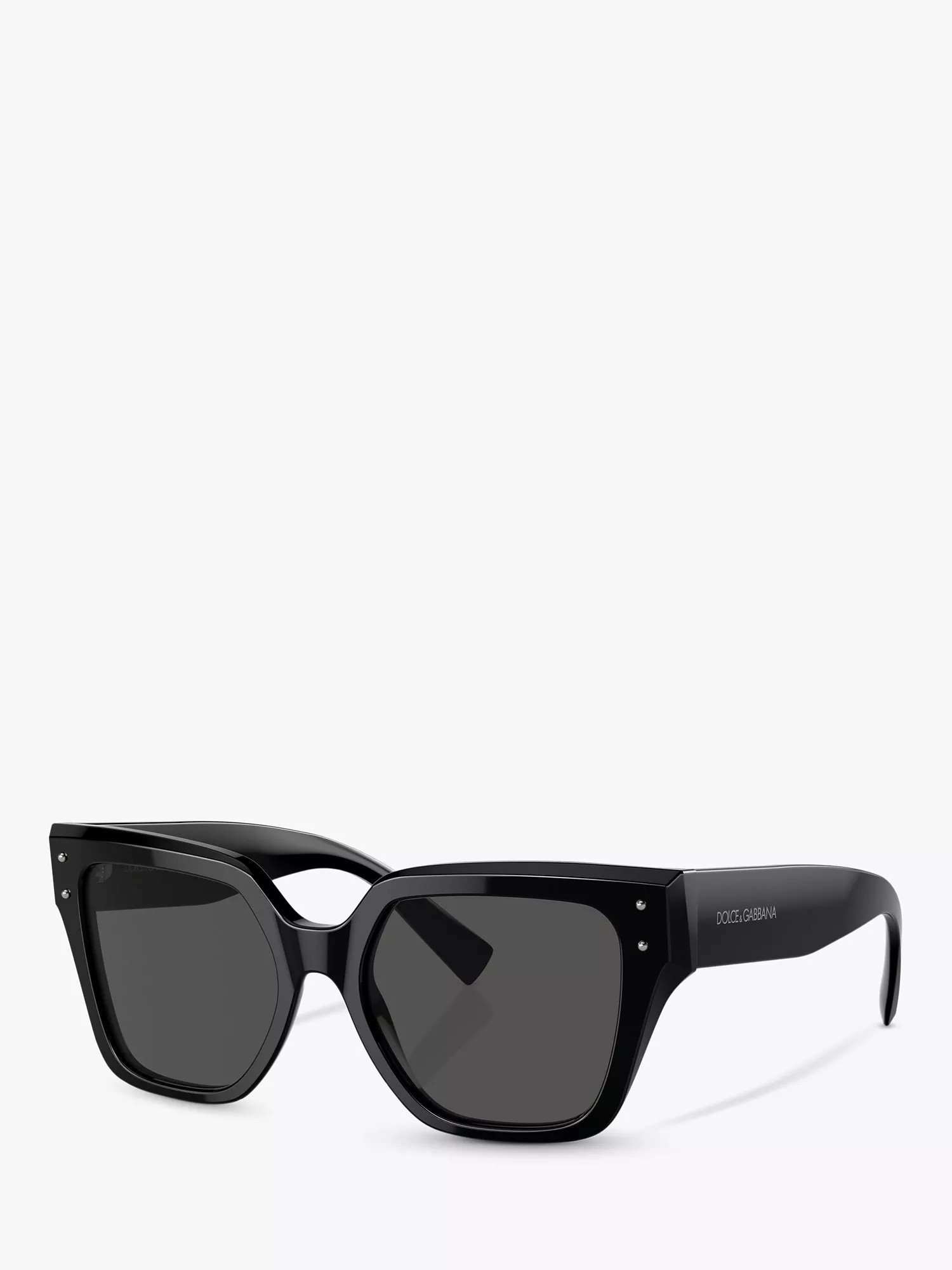 Dolce & Gabbana DG4471 Women's Rectangular Sunglasses, Black | John Lewis (UK)