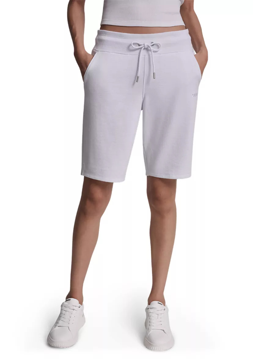 Women's Embroidered Logo Bermuda Shorts with Side Vents | Belk