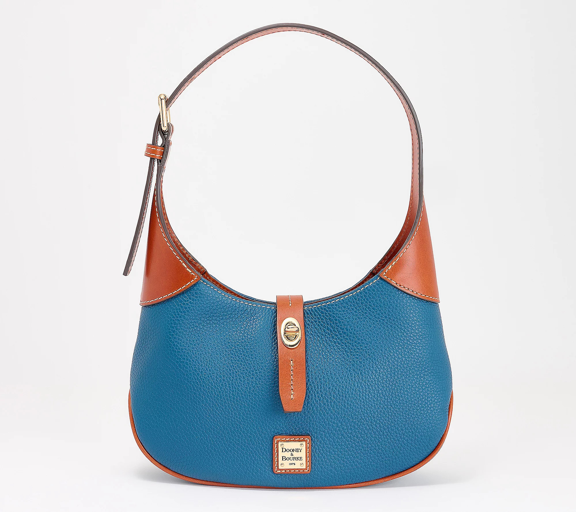 Dooney & Bourke Pebble Leather Crescent Hobo Bag | QVC