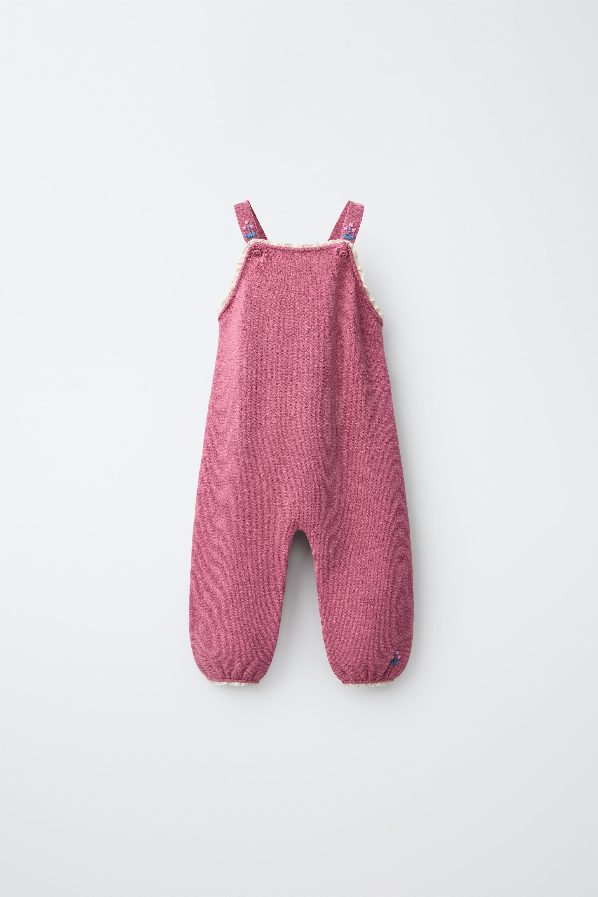 Embroidered Floral Knit Jumpsuit | Zara US