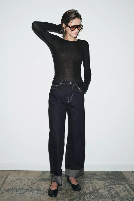 ZW COLLECTION BAGGY-JEANS MIT MITTELHOHEM BUND | Zara DE