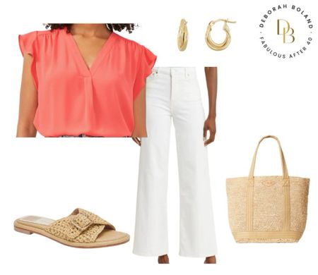 I love a pair of white jeans for summer. Nothing looks more fresh and feels more summery. Wide leg jeans are a must this summer and I love these ones from Rails @nordstrom 
Style them with a bright peach ruffle shirt like this one from Vince Camuto @nordstrom and get ready for your stylish summer yet! 


#LTKSeasonal #LTKstyletip #LTKover40