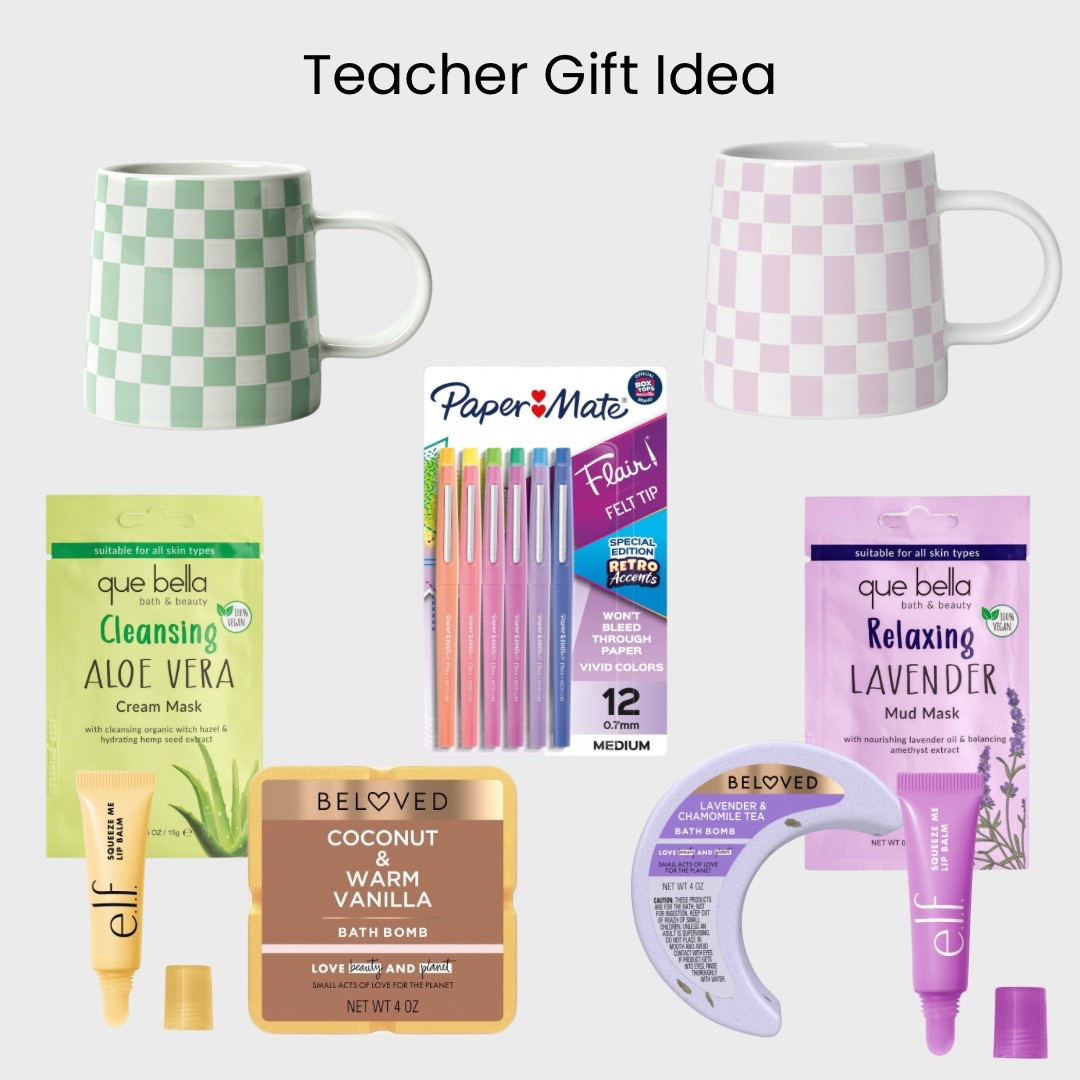 Teacher Appreciation Gift idea! Coffee mug, face mask, hand lotion, bath bomb, gift card #gift #teacher #teachergift #giftidea #present



#LTKKids #LTKGiftGuide #LTKFindsUnder50
