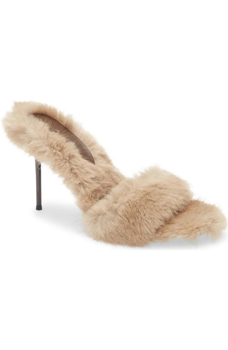 Big Mama Faux Fur Sandal (Women) | Nordstrom