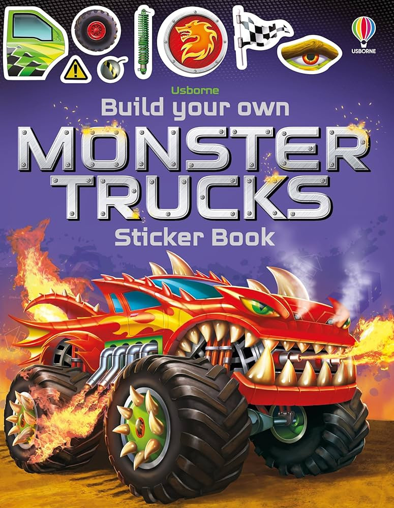 Build Your Own Monster Trucks Sticker Book: Build, Customize, And Race Monster Trucks in this Int... | Amazon (US)