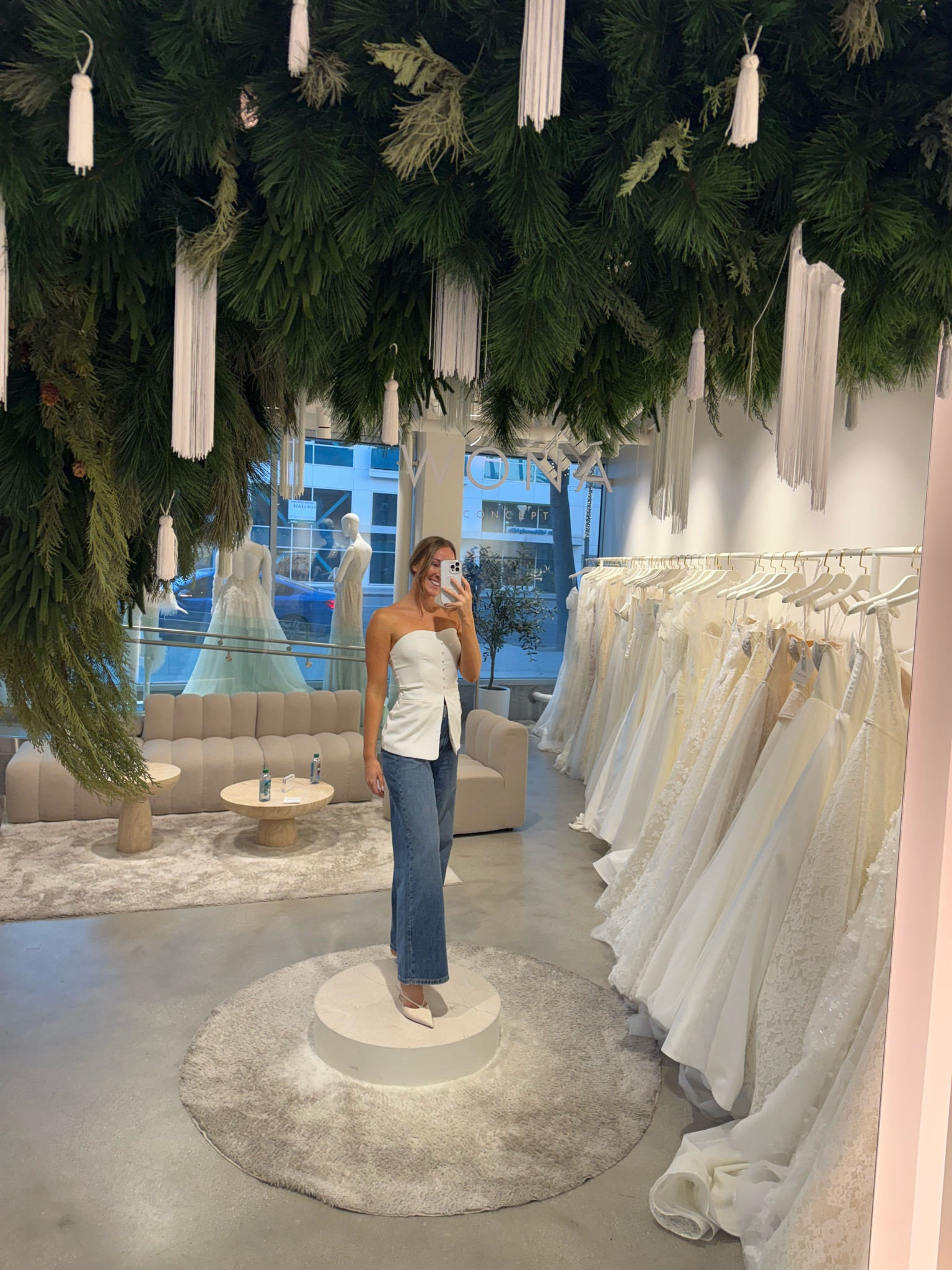 I got this top for dress shopping and I am in love with it! I am wearing a size 6! 