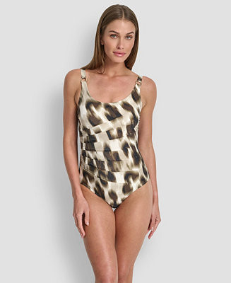 DKNY Women's One-Piece Starburst Swimsuit - Macy's | Macy's