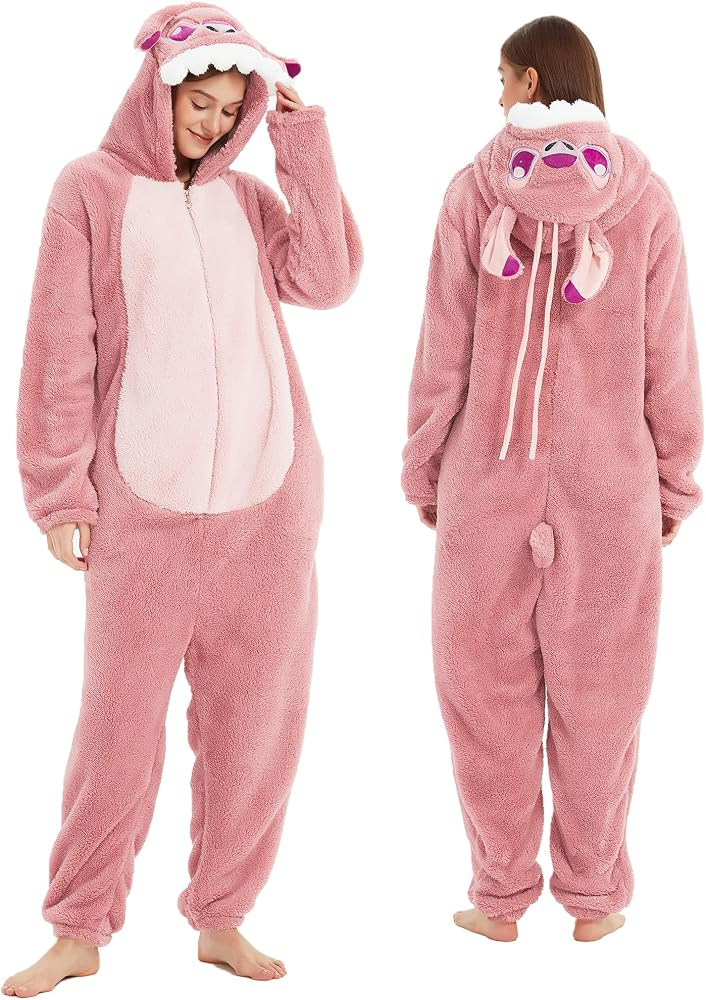 III HHONS Onesie Adult Costume Animal Pajamas Halloween Cosplay Sleepwear for Women/Men | Amazon (US)