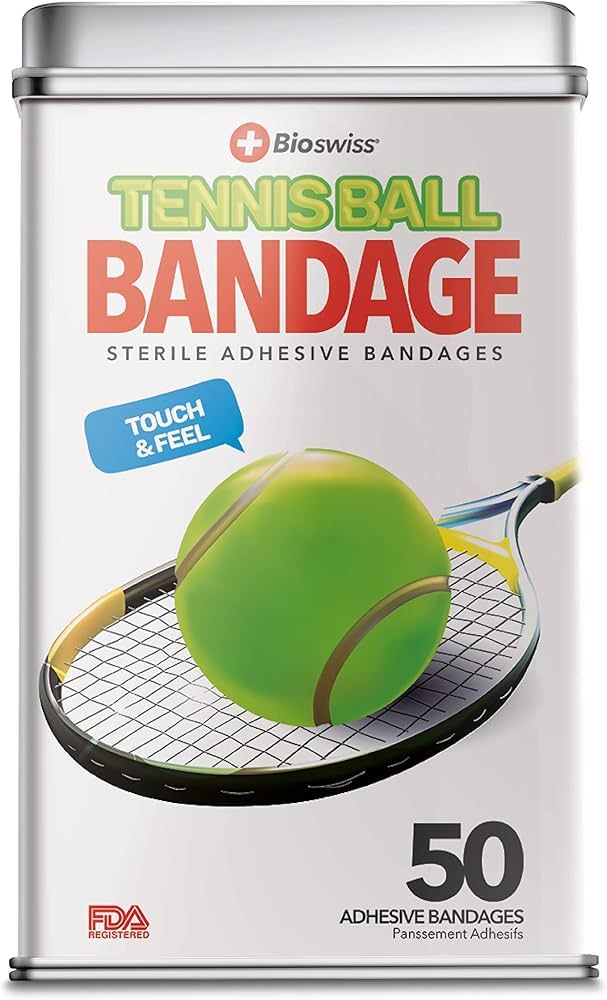 BioSwiss Bandages, Tennis Ball Shaped Self Adhesive Bandage, Latex Free Sterile Wound Care, Fun F... | Amazon (US)