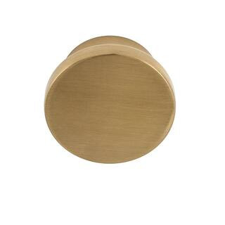 Sumner Street Home Hardware Oversized Ethan 1-5/8 in. Satin Brass Round Cabinet Knob RL062050 | The Home Depot