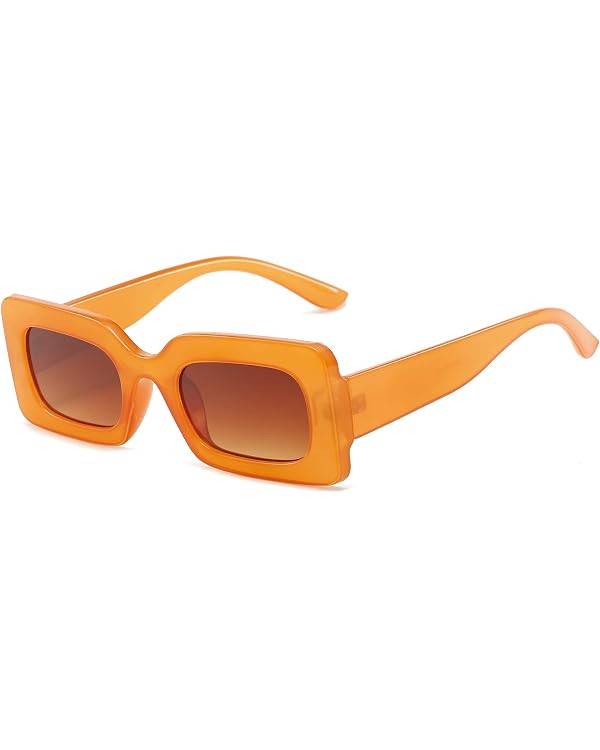 LASPOR Vintage 90s Rectangle Sunglasses Trendy Nude Square Sunglasses for Women Men | Amazon (CA)