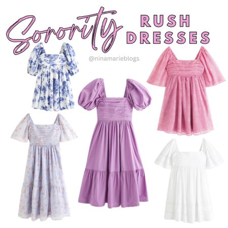 Sorority dresses
Rush dresses 
Puff sleeve dress

#LTKU #LTKfindsunder100 #LTKfindsunder50