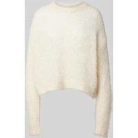 American Vintage Strickpullover mit gerippten Abschlüssen Modell 'BYMI' in Offwhite, Größe M | Peek & Cloppenburg* Düsseldorf DE