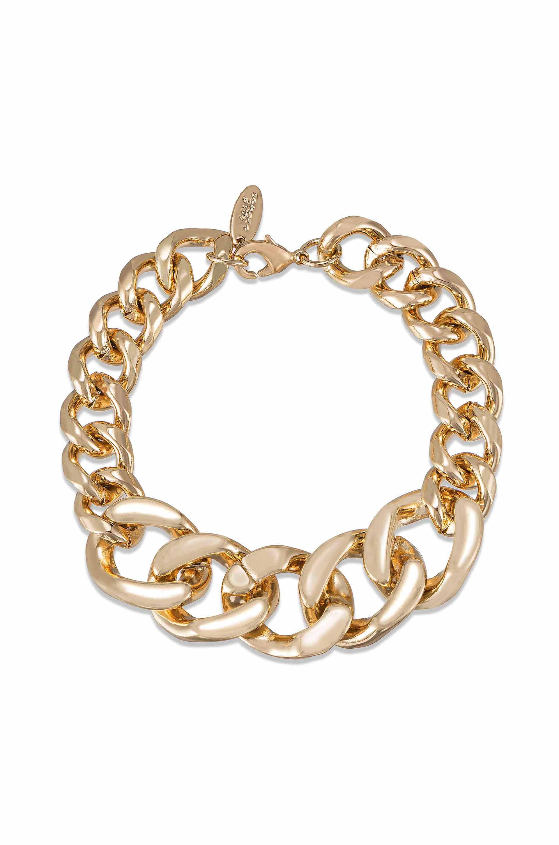 Big, Bad and Bold 18k Gold Plated Chain Link Bracelet | Ettika