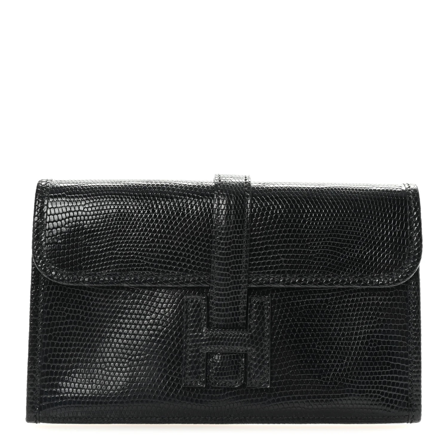 Lizard Mini Jige Elan Clutch Black | FASHIONPHILE (US)