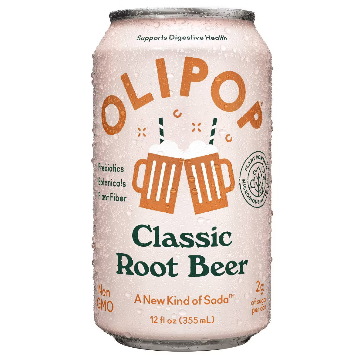 OLIPOP Classic Root Beer Prebiotic Soda - 12 fl oz Can | Target