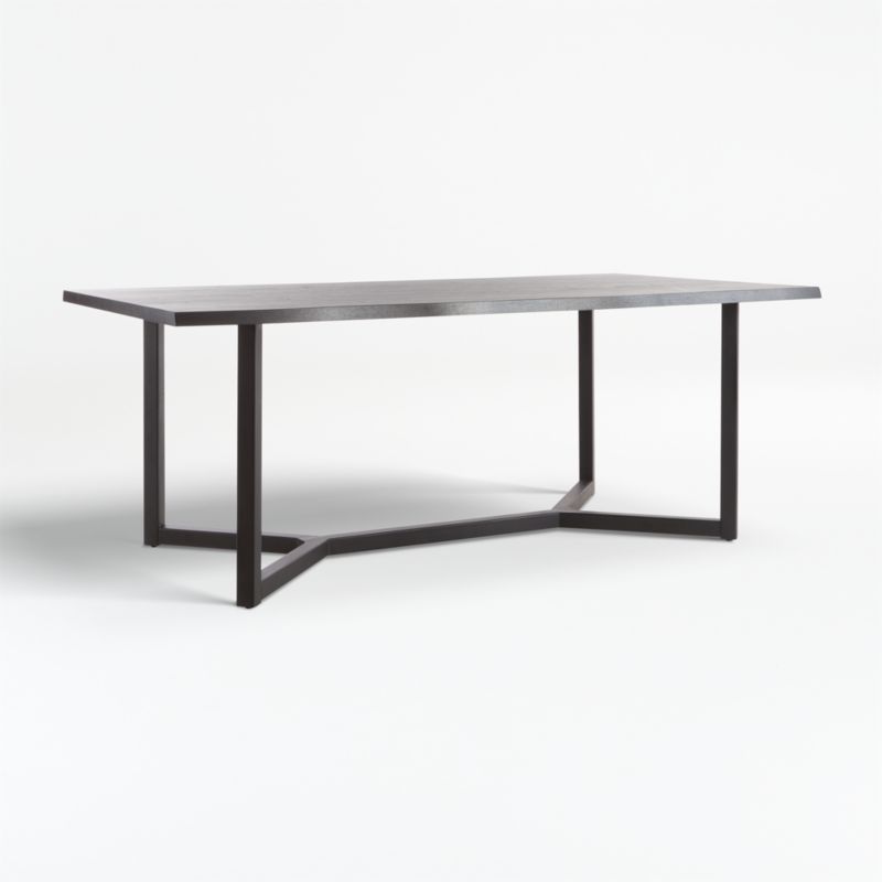 Verge Black Live Edge Dining Tables | Crate and Barrel | Crate & Barrel