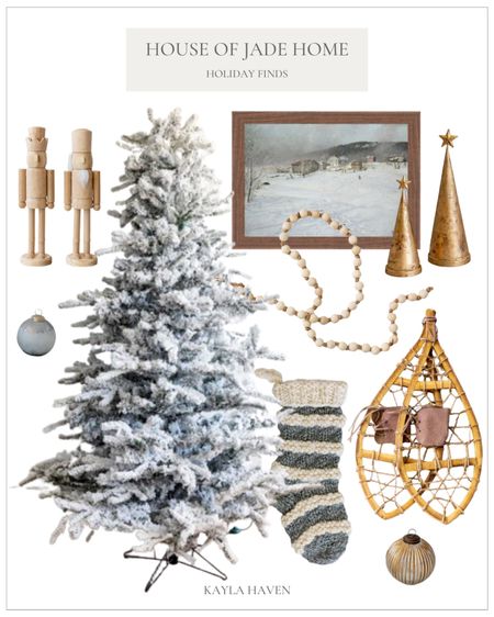 House of Jade Home Christmas decor! A ton of these pieces I grabbed last year and absolutely loved styling! I plan on using almost all of the same decor this season. I have the stocking, snow shoes, nutcrackers, and artwork, and I may have to grab a few other pieces!

#LTKhome #LTKHoliday #LTKstyletip
