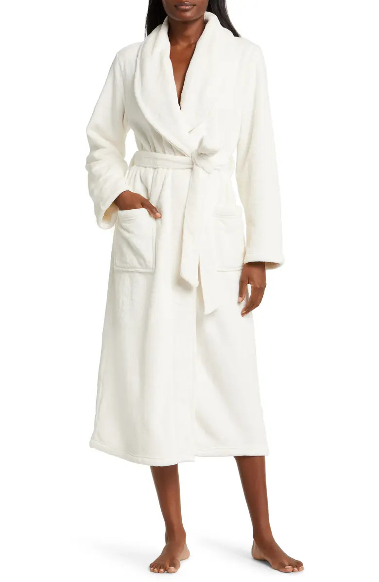 Shawl Collar Plush Longline Robe | Nordstrom
