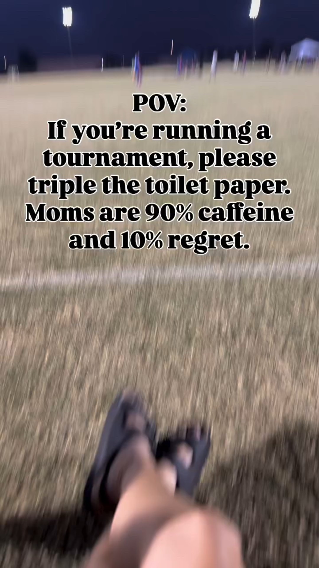 If you’re running a tournament, please triple the toilet paper. Moms are 90% caffeine and 10% regret. Seriously we need the TP more than dads 🤪🤪🤪#momhumor #sportsmoms

#LTKSaleAlert #LTKShoeCrush #LTKOver40