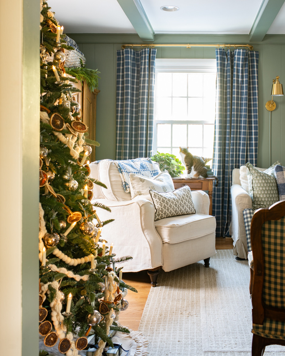 A look into the living room decorated for Christmas...   

 #LTKHoliday #LTKSeasonal #LTKHome