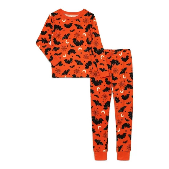 Halloween Boys Long Sleeve Top and Pants Tight Fit Sleep Set from Way to Celebrate, 2-Piece, Size... | Walmart (US)