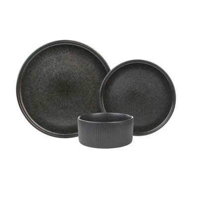 Sango 12pc Anderson Dinnerware Set Black | Target