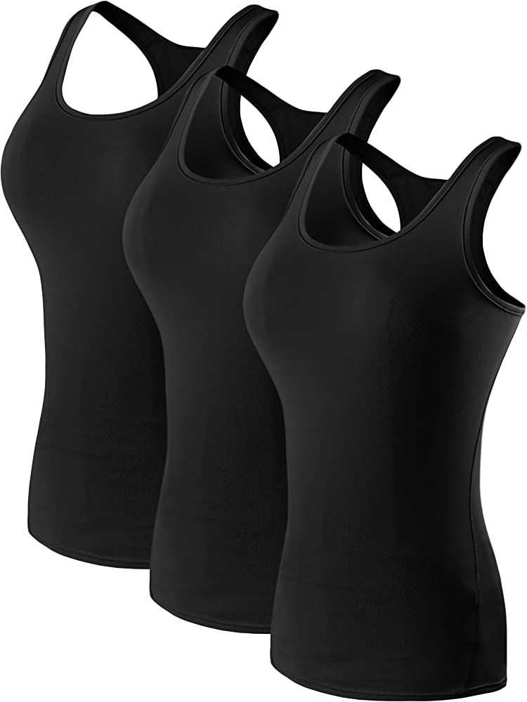 Neleus Women's 3 Pack Compression Base Layer Dry Fit Tank Top | Amazon (US)