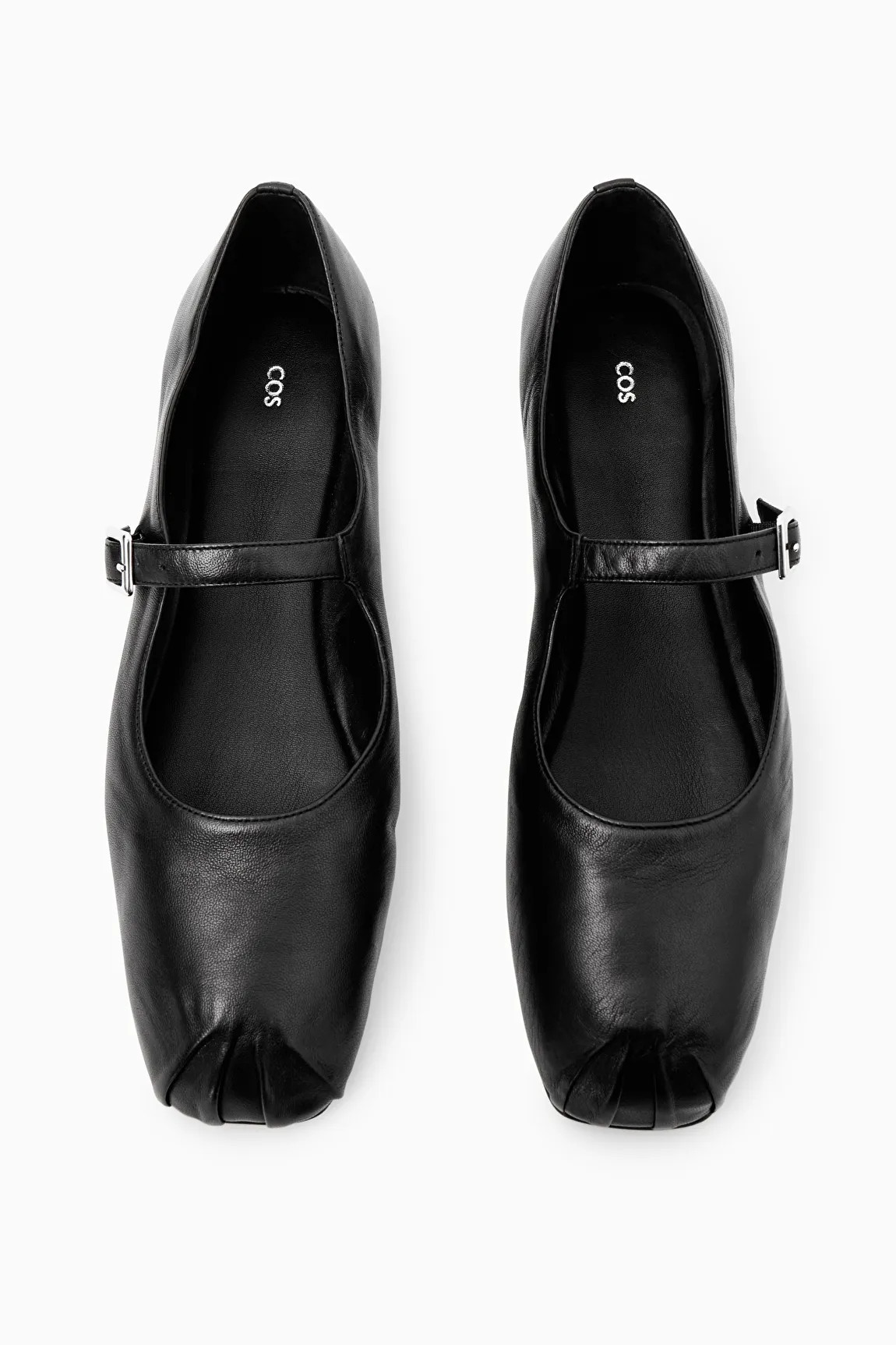PLEATED LEATHER MARY-JANE BALLET FLATS | COS (EU)