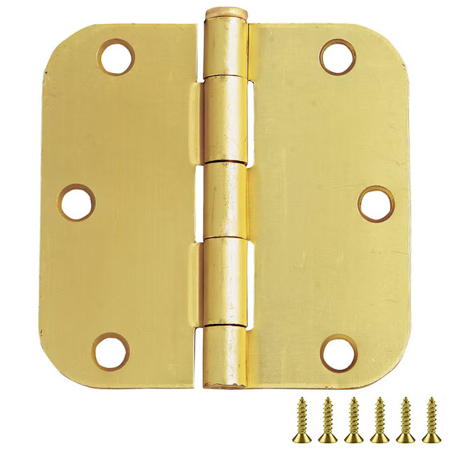 Design House 3-1/2-in H x 5/8-in Radius Satin Brass Butterfly Interior/Exterior Door Hinge 10 -Pa... | Lowe's