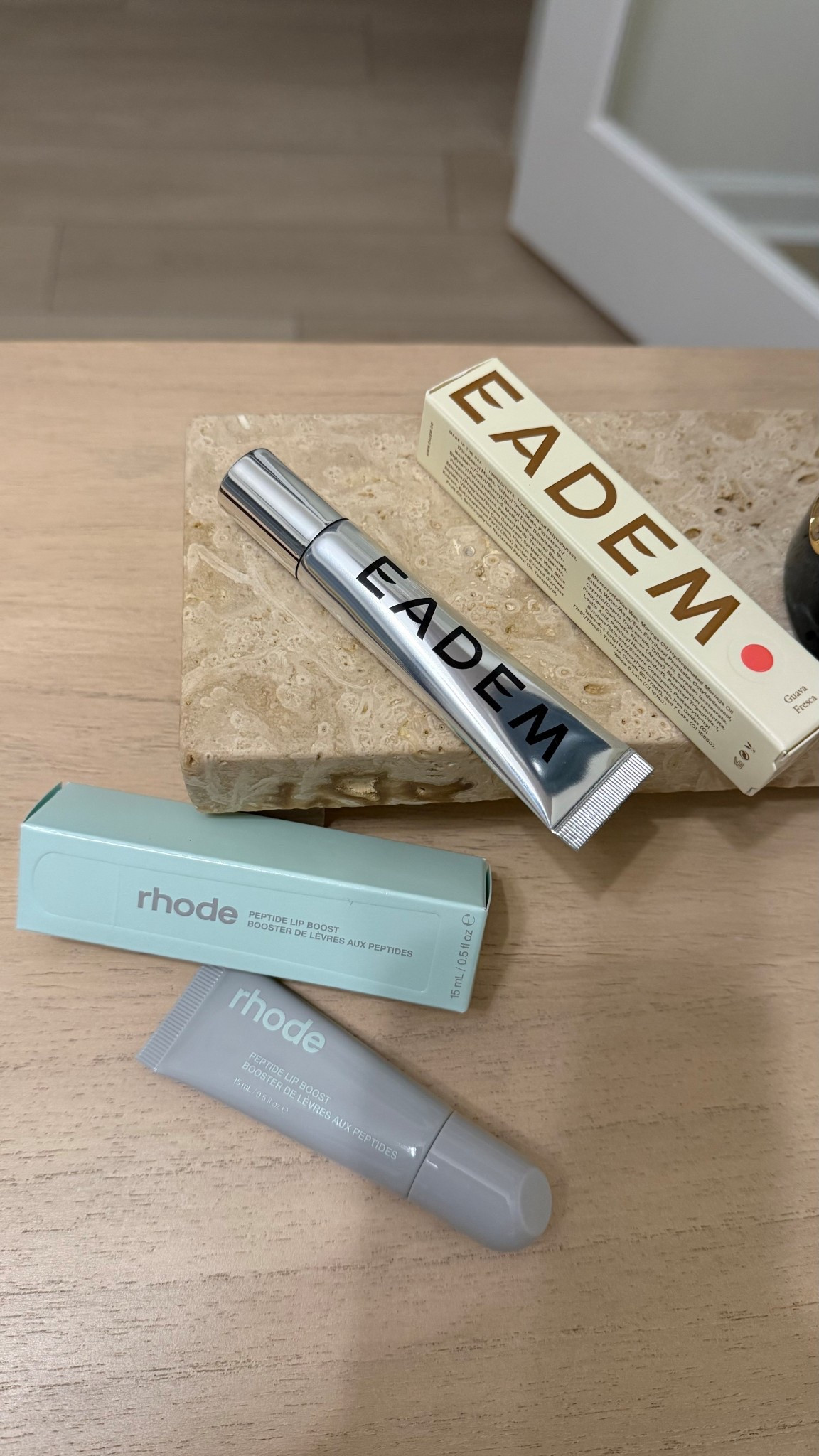 Rhode peptide lip boost (sugarmint) and Eadem lip tint (guava fresca)

#LTKBeauty #LTKmomlife #LTKselfcare