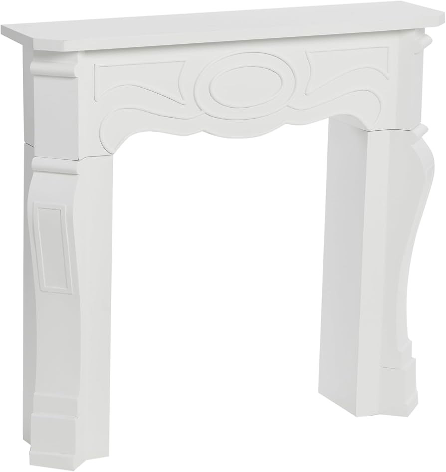 Creative Co-Op Victorian Fireplace Mantel, White | Amazon (US)