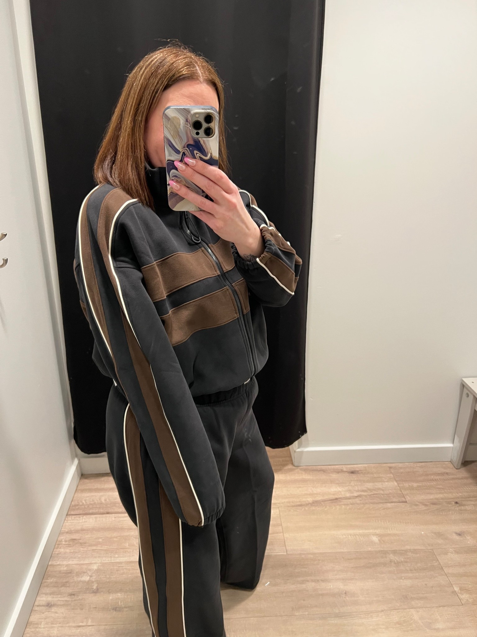 New lululemon steady state track suit in walnut crunch and black! 

#LTKootd #LTKfitnessgoals #LTKMidsize