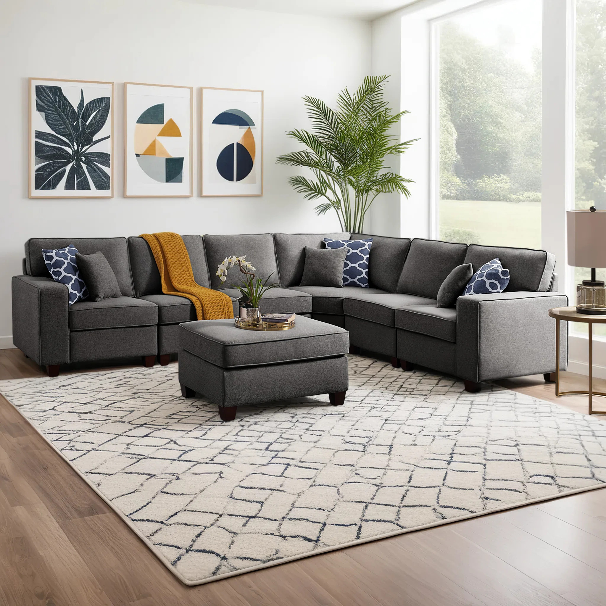 Forbestown 7 - Piece Upholstered Sectional | Wayfair North America
