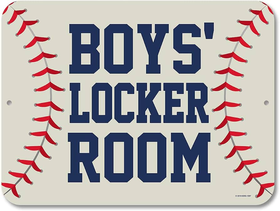Honey Dew Gifts Baseball Decor, Boy's Locker Room 9 inch by 12 inch Aluminum Novelty Signs, Kids ... | Amazon (US)