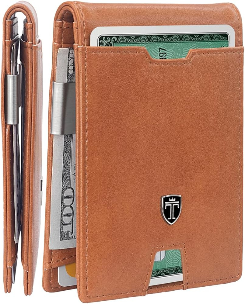 TRAVANDO Mens Slim Wallet with Money Clip AUSTIN RFID Blocking Bifold Credit Card Holder for Men ... | Amazon (US)